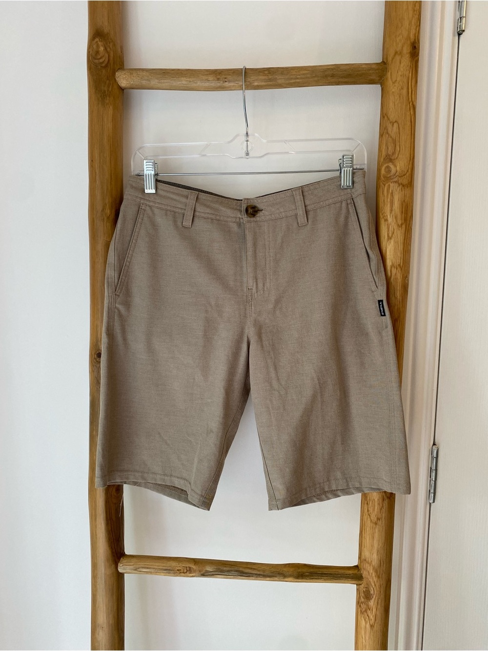 O’Neill Shorts Men’s Sz 28 Hybrid Hyperdry Dark Khaki Hyperfreak Dry Front Flat